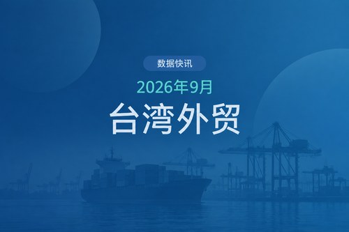 中国台湾2026年9月出口872.2亿美元增长60.9%，贸易顺差创单月新高